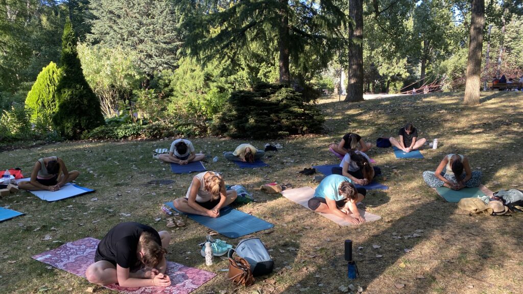yoga au parc de l'Europe saint Etienne